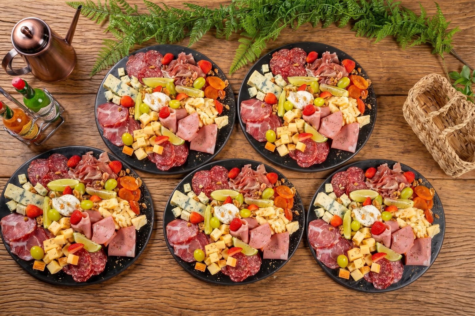 Tábuas de grazing servidas no evento